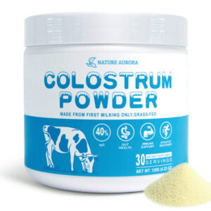 NATURE AURORA - Colostrum Powder Supplement for Gut Health, Immune Support & Muscle Recovery, 40% IgG Grass Fed Bovine Colostrum Powder ,30 Servings